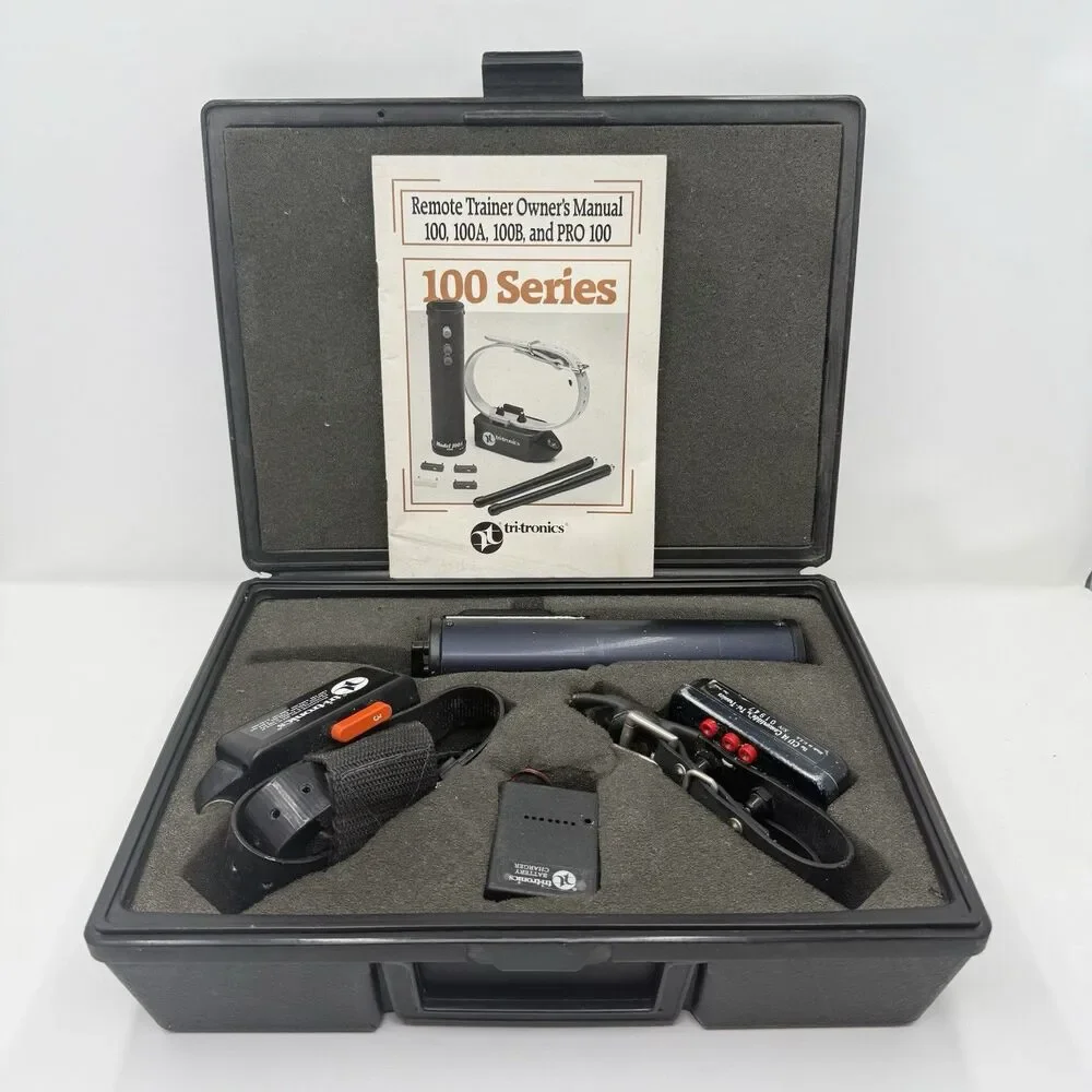 Tri-Tronics 100B Dog Training Collar System CU 4 Receiver Case Tested